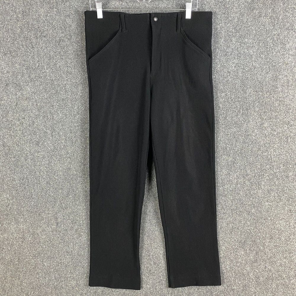 Vintage International Male Pants Medium Black Polyester Blend Men's‎ Adults M